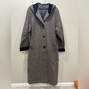 HERMAN KAY Women's Wool Trench Coat